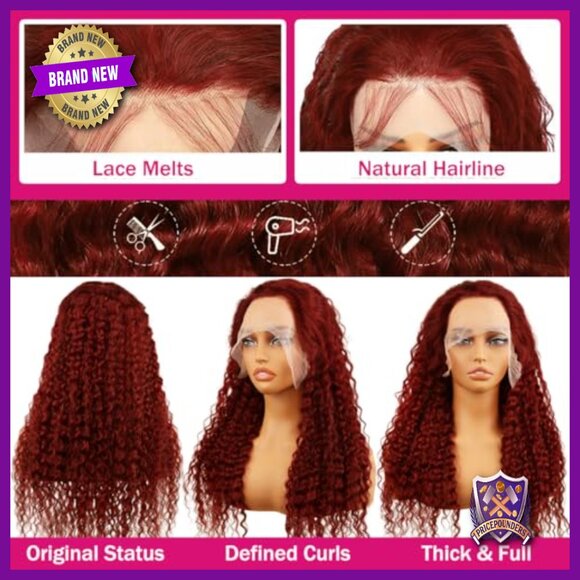 20 Inch Human Hair Lace Front Wig Deep Wave 13x6 Pre Plucked main image 4